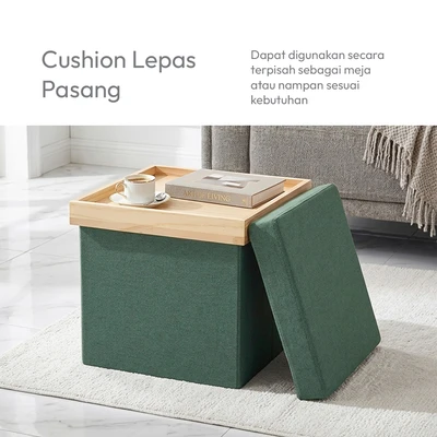 Gambar Informa Prim Bangku Ottoman Lipat - Hijau Forest