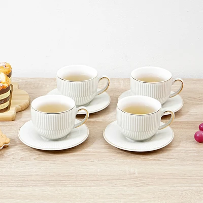 Gambar Appetite Hera Mug Porcelain Dengan Saucer 250 ml Set 4 pcs - Krem Beige