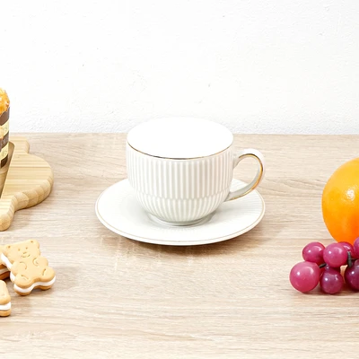 Gambar Appetite Hera Mug Porcelain Dengan Saucer 250 ml Set 4 pcs - Krem Beige