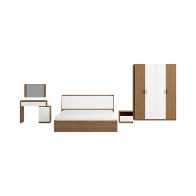 Gambar Informa 180x200 cm Kenzie Set Kamar Tidur - Cokelat Walnut