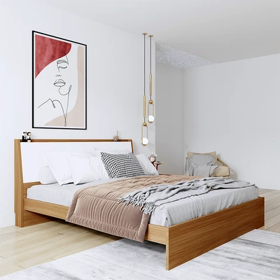 Gambar Informa 160x200 cm Kenzie Tempat Tidur - Cokelat Walnut