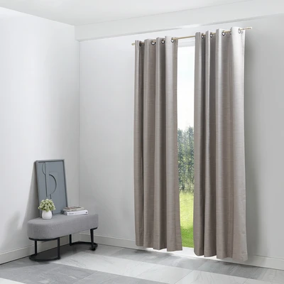 Gambar Informa Gorden Blackout Polyester 140x250 cm Set 2 Pcs - Cokelat Zig Taupe