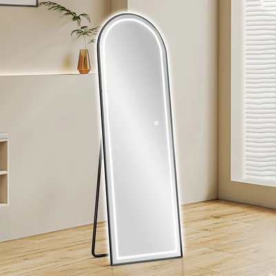 Cermin Lantai Led 3 Color Aluminium