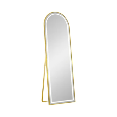 Gambar Informa Cermin Lantai LED 3 Color Aluminium 40x4x150 cm - Gold