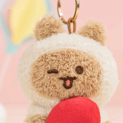 Gambar Kiddy Fun Agou Set 2 Pcs Gantungan Kunci Boneka Plush Magnetic Couple - Cokelat