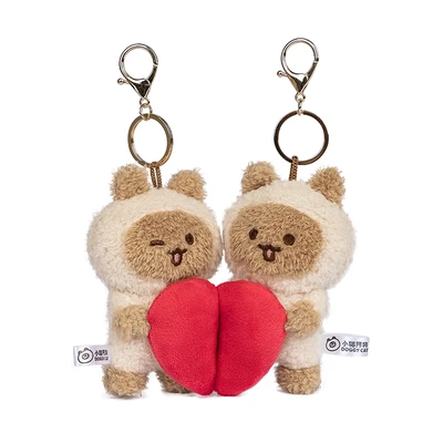 Gambar Kiddy Fun Agou Set 2 Pcs Gantungan Kunci Boneka Plush Magnetic Couple - Cokelat