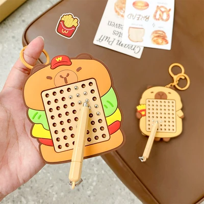 Gambar Capybara Gantungan Kunci Summer Party Arch Magnet Random