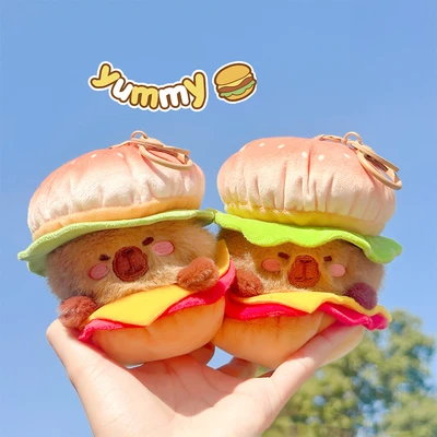 Gambar Capybara Gantungan Kunci Boneka Cheese Dolphin Fort - Cokelat