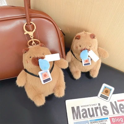 Gambar Capybara Gantungan Kunci Doll Working Porpoise - Cokelat