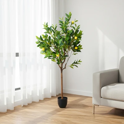 Gambar Informa Tanaman Artifisiallemon Tree Dengan Pot 70x70150 cm - Hijau/Kuning
