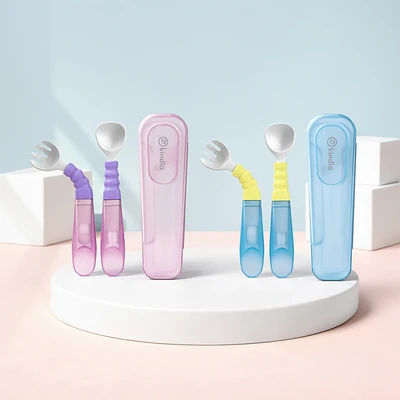 Gambar Kindla Sendok Makan Anak Bendable Plastik Random