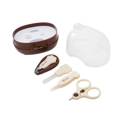 Gambar Kindla Set Alat Manicure Bayi 4 in 1 Tidy Bear - Cokelat