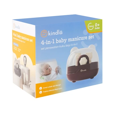 Gambar Kindla Set Alat Manicure Bayi 4 in 1 Tidy Bear - Cokelat