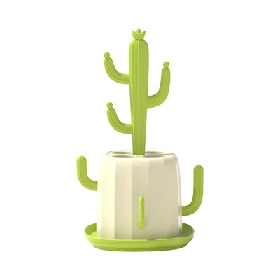 Gambar Kindla Rak Pengering Botol Bayi Little Cactus 14x14x12 cm - Hijau