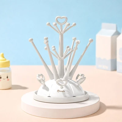 Gambar Kindla Rak Pengering Botol Bayi Little Tree 21.5x21.5x31 cm - Putih