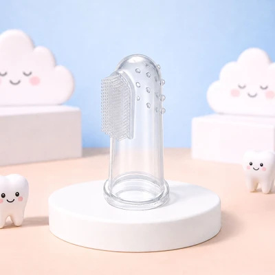 Gambar Kindla Sikat Gigi Jari Bayi Silikon Set 2 pcs Transparan
