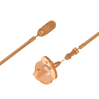 Gambar Kindla Empeng Bayi Silikon Koala Dengan Tali Strap - Cokelat