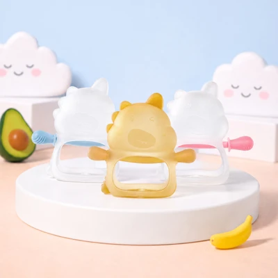 Gambar Kindla Teether Bayi Silikon Grip Buddy Transparan Random