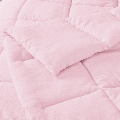 Gambar Informa 250x210 cm Bed Cover Polyester Seersucker - Pink Soft