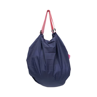 Gambar THYS Tas Belanja Lipat Roll Medium Serbaguna - Biru Navy/Pink