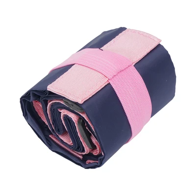 Gambar THYS Tas Belanja Lipat Roll Medium Serbaguna - Biru Navy/Pink