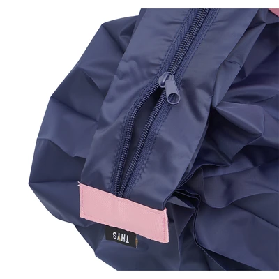 Gambar THYS Tas Belanja Lipat Roll Medium Serbaguna - Biru Navy/Pink
