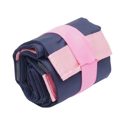 Gambar THYS Tas Belanja Lipat Roll Large Serbaguna - Biru Navy/Pink