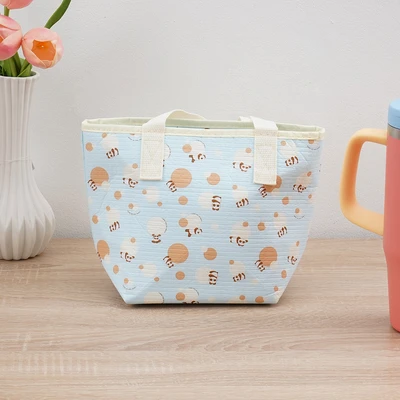 Gambar Ataru 30x20 cm Tas Bekal Makanan Thermal Bear - Biru