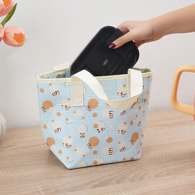 Gambar Ataru 30x20 cm Tas Bekal Makanan Thermal Bear - Biru