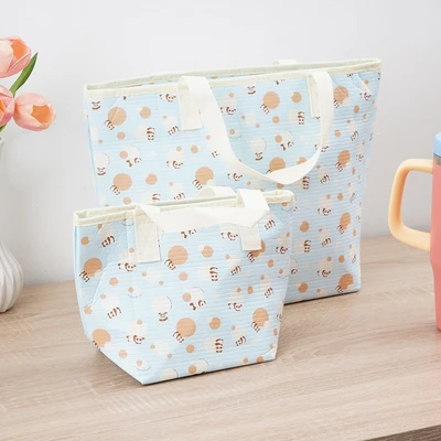 Gambar Ataru 30x20 cm Tas Bekal Makanan Thermal Bear - Biru