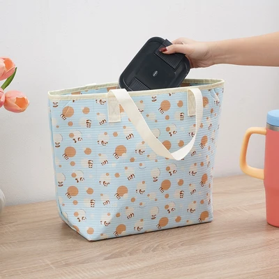 Gambar Ataru 43x30 cm Tas Bekal Makanan Thermal Bear - Biru