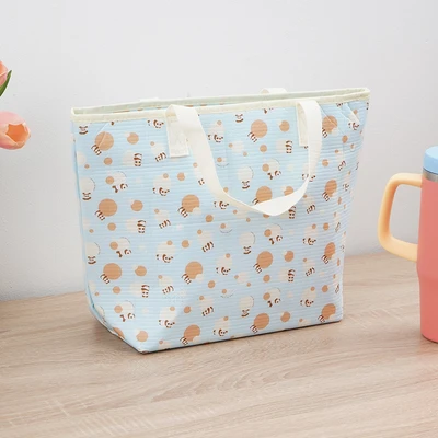 Gambar Ataru 43x30 cm Tas Bekal Makanan Thermal Bear - Biru
