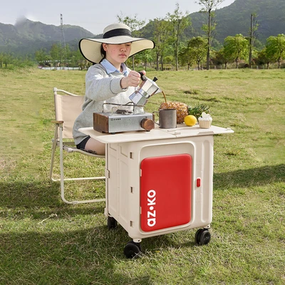 Gambar Azko Troli Lipat Multifungsi 50 kg - Krem