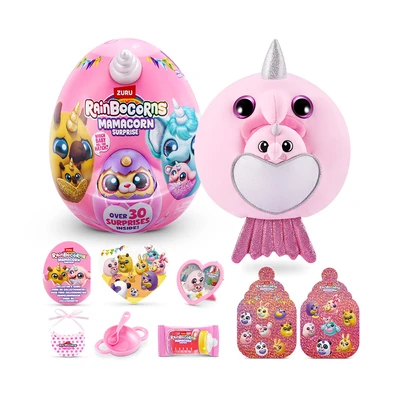Gambar Rainbocorns Set Boneka Plush Mamacorn Random