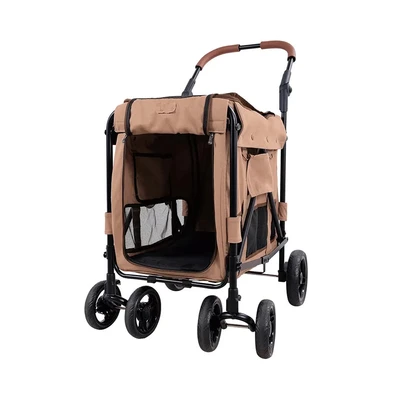 Gambar Ibiyaya Giant Wagon Stroller Hewan - Pink Peach