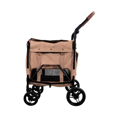 Gambar Ibiyaya Giant Wagon Stroller Hewan - Pink Peach