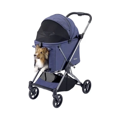 Gambar Ibiyaya Maxi Stroller Hewan - Biru Tua