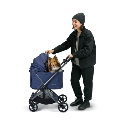 Gambar Ibiyaya Maxi Stroller Hewan - Biru Tua
