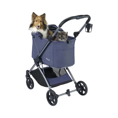 Gambar Ibiyaya Maxi Stroller Hewan - Biru Tua