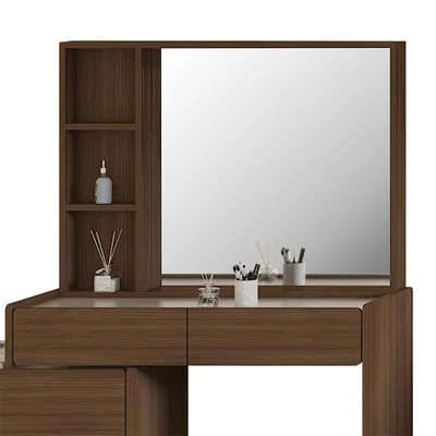Gambar Informa Calisto Meja Rias Dengan Cermin - Cokelat Walnut