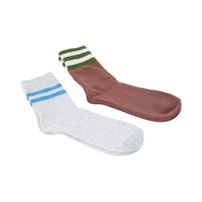 Gambar Ataru Set 2 Pasang Kaos Kaki Pria Crew Terry Stripe