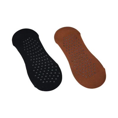 Gambar Ataru Set 2 Pcs Kaos Kaki Yoga Wanita - Cokelat/Hitam