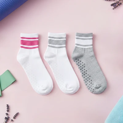 Gambar Ataru Set 3 Pcs Kaos Kaki Yoga Wanita - Mix