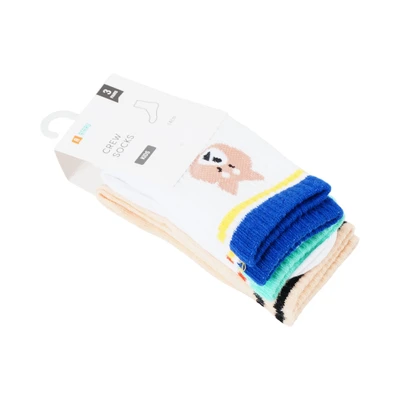Gambar Ataru Set 3 Pasang Kaos Kaki Anak Crew Puppy - Mix