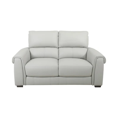 Gambar Ferrara Bern Set Sofa Kulit 2 & 3 Seater - Abu-Abu