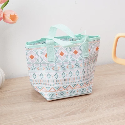 Gambar Ataru 30x20 cm Tas Bekal Makanan Thermal Tribal - Hijau