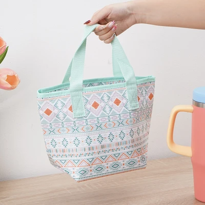 Gambar Ataru 30x20 cm Tas Bekal Makanan Thermal Tribal - Hijau