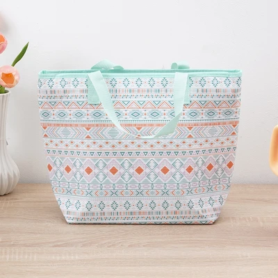 Gambar Ataru 43x30 cm Tas Bekal Makanan Thermal Tribal - Hijau