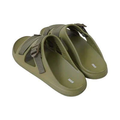 Gambar Ataru Ukuran 40/41 Sandal Pria Slides Zigzag Buckle - Hijau