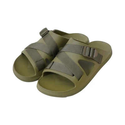 Gambar Ataru Ukuran 44/45 Sandal Pria Slides Zigzag Buckle - Hijau